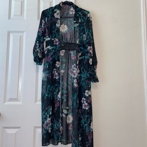 Floral kimono cardigan